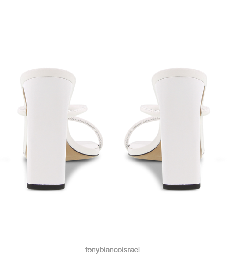 נעלי עקב בלוק | נשים נאפה כבשה לבנה Tony Bianco נעלי עקב של פלורנס 8BNR8T232